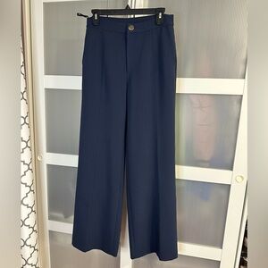 Halston Heritage Navy Wide-Leg Pants